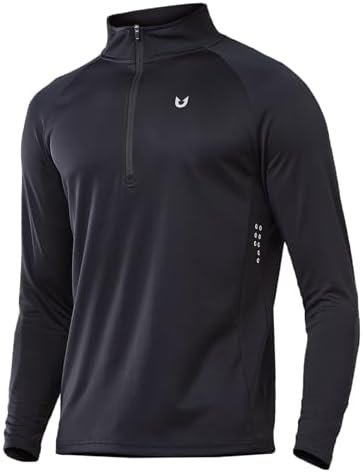 NORTHYARD Men's Running Shirt Long Sleeve Performance Zip Pullover Quick Dry Ath... - Image 2