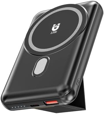 Magnetic Power Bank 10000mAh, Wireless Portable Charger with Stand, 15W Fast Cha... - Image 2