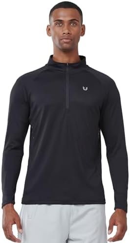 NORTHYARD Men's Running Shirt Long Sleeve Performance Zip Pullover Quick Dry Ath... - Image 3