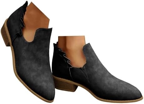 Cathalem Ankle Boots for Women, Womens Fall Cutout Booties Ankle Heels Low Stack... - Image 3