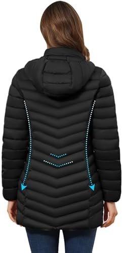 ROYAL MATRIX Women's Packable Puffer Jacket - Lightweight Winter Warm Long Quilt... - Image 4