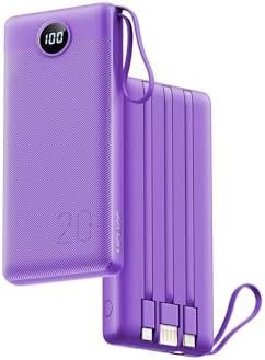 VRURC Portable Charger with Built in Cables 20000mAh, 22.5W Fast Charging USB C ... - Image 2