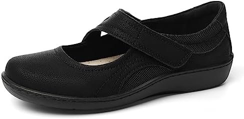Women's Classic Comfort Mary Jane Flats Fashion Casual Dress Shoes Cute Closed T... - Image 3
