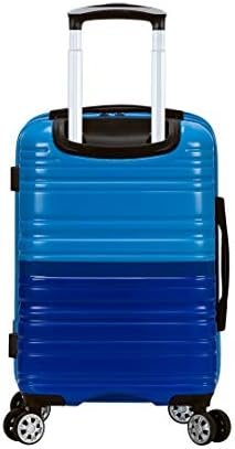 Rockland Melbourne Hardside Expandable Spinner Wheel Luggage, Two tone blue, Car... - Image 5