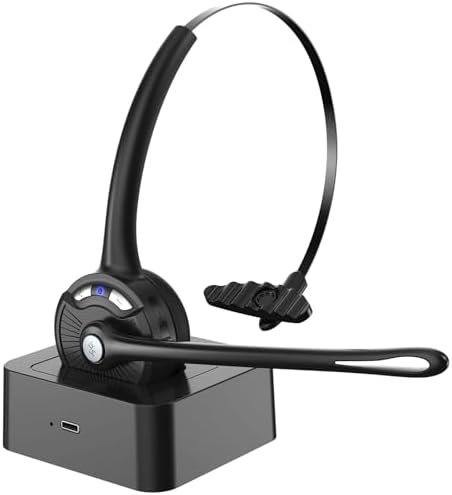 Bluetooth Headset with Microphone, Noise Canceling Wireless On Ear Headphones, B... - Image 2