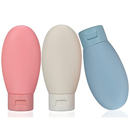 3 Pcs Travel Bottles Set,60ML Travel Bottles & Containers,Small Mini Empty Plast... - Image 2
