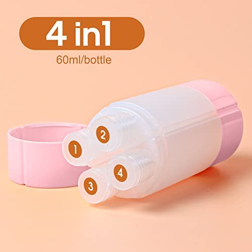 Olatay Travel Bottle, TSA approved 4-in-1 Leak-Proof Bottle, 4 * 60ml/2oz, with ... - Image 3