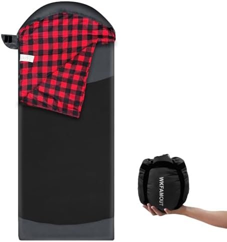 Backpacking Flannel Sleeping Bag Lightweight for Adults Hiking Ultralight Compac... - Image 2
