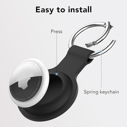 HATALKIN Compatible with AirTag Case Keychain Air Tag Holder Silicone AirTags Ke... - Image 7