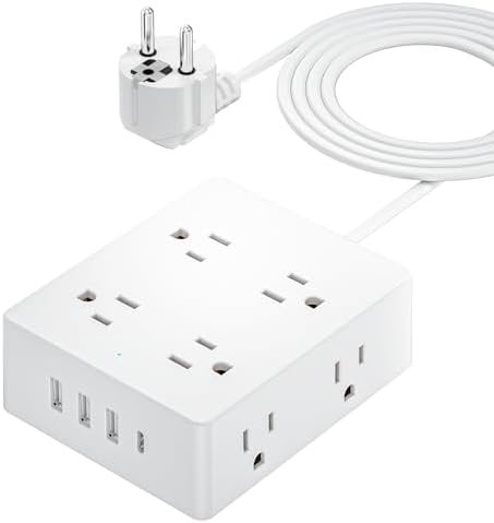 European Travel Plug Adapter, Olcorife US to Europe Type E/F Plug Adapter, Inter... - Image 2