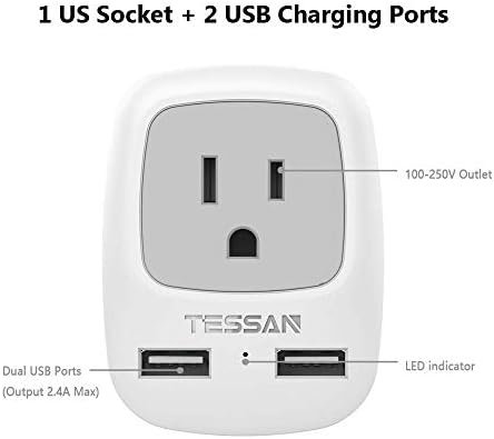 TESSAN All European Travel Plug Adapter Kit, International Power Outlet Adaptor ... - Image 3