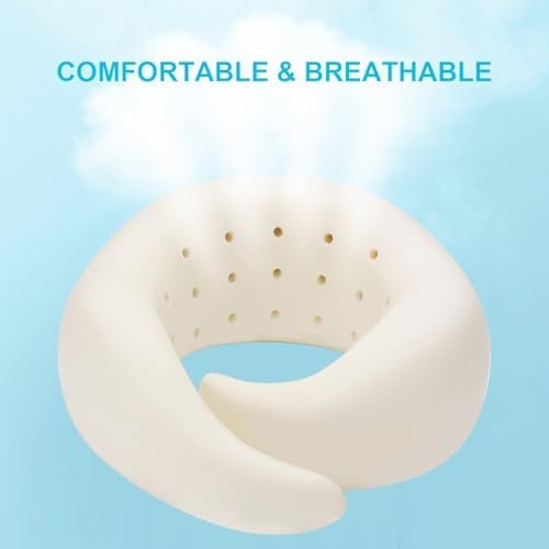 Travel Neck Pillow, Memory Foam Airplane Neck Pillow with 360 Degree Comfort and... - Image 7