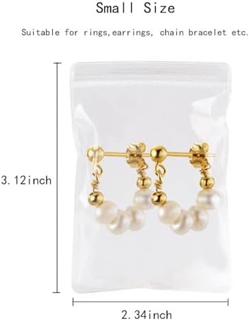 30pcs 3 Sizes Clear Jewelry Organizer Earring Ring Necklace Storage Bags Travel,... - Image 3