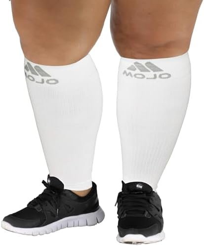 Mojo Compression Socks Footless for Women and Men 20-30mmHg - Extra Wide Plus Si... - Image 7
