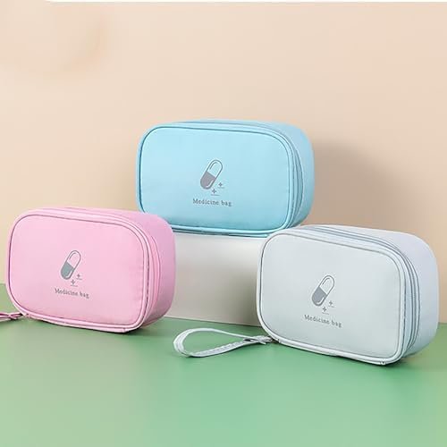 Small Empty First Aid Bag with Handle, Mini First Aid Kit Travel Bag Zippered Me... - Image 4