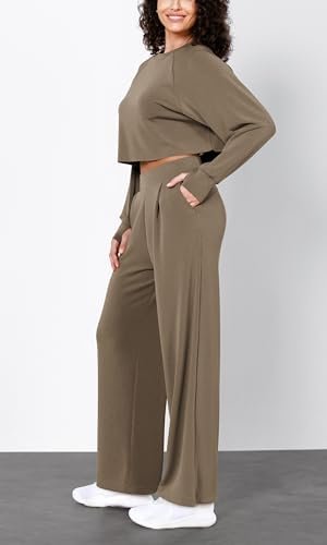 ODODOS Modal Soft Wide Leg Pants for Women High Waist Casual Relaxed Pants with ... - Image 3