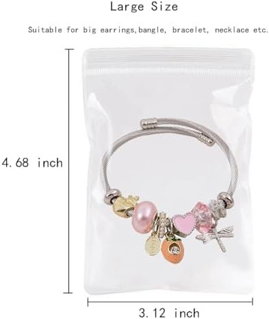 30pcs 3 Sizes Clear Jewelry Organizer Earring Ring Necklace Storage Bags Travel,... - Image 5