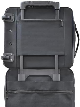 Small 15" Underseat 2 Wheel Carry On Luggage Suitcase Bag, 15"x13"x8" Inches, Su... - Image 7