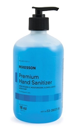 McKesson Premium Hand Sanitizer Ethyl Alcohol Gel Pump Bottle 18 oz. - Image 4