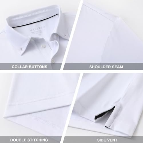 M MAELREG Golf Shirts for Men Dry Fit Moisture Wicking Performance Lightweight P... - Image 6