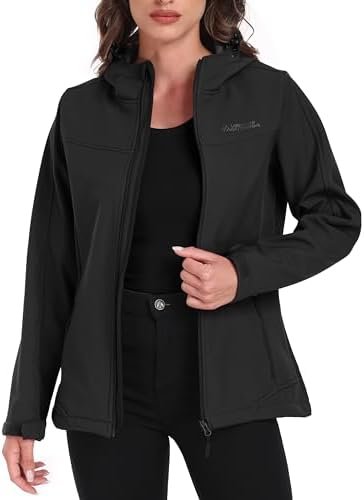 Softshell Jacket Women Lightweight Fleece Lined Rain Jacket Ladies Coats Waterpr... - Image 2