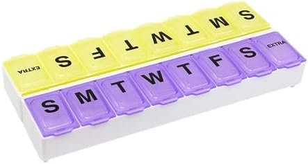 EZY DOSE Weekly (14-Day) Pill Case, Medicine Planner, Vitamin Organizer, Large S... - Image 2