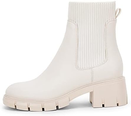 Ruanyu Womens Platform Ankle Boots Elastic Chunky Block Heel Chelsea Booties Lug... - Image 4