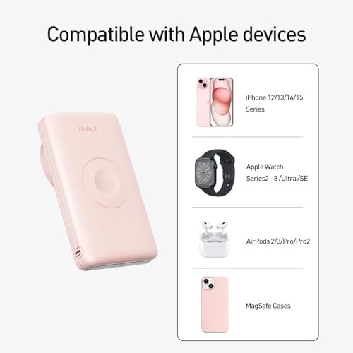 iWALK MAG-X Magnetic Wireless Power Bank with iWatch Charger,10000mAh PD Fast Ch... - Image 5