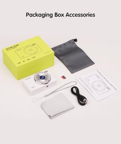 4K Digital Camera, Camera for Kids Real 13MP Point and Shoot Digital Cameras wit... - Image 10