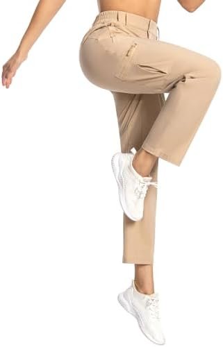 Womens Cargo Hiking Pants - Travel Lightweight Water Resistant 4 Pockets Casual ... - Image 2