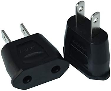 Socket Plug Adapter Europe EU Euro to US Travel Charger AC Power Converter 2PCS(... - Image 3