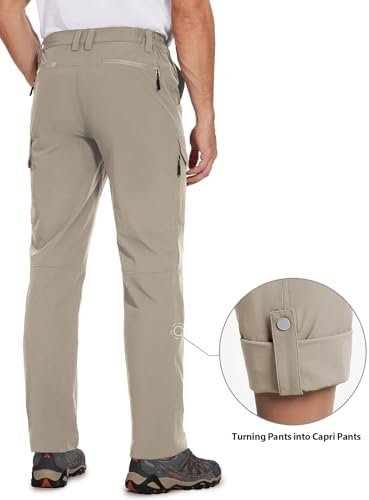 Cycorld Men's-Hiking-Pants-Lightweight-Water-Resistant-Quick-Dry Stretch Cargo T... - Image 4