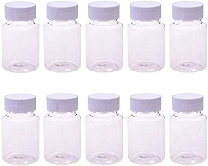 10PCS Empty Plastic Medicine Pill Bottle Container Solid Powder Medicine Chemica... - Image 2