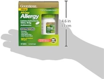 GoodSense All Day Allergy, Cetirizine Hydrochloride Tablets, 10 mg, Antihistamin... - Image 9