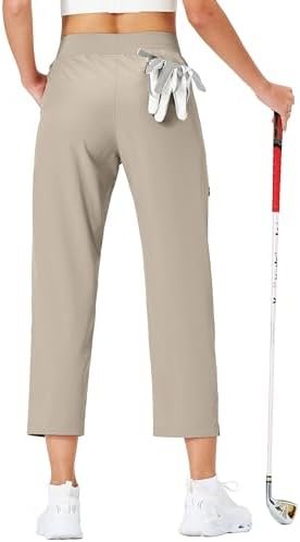 Ksmien Women's Golf Pants Lightweight High Waisted 7/8 Ankle Pant with 4 Pockets... - Image 2