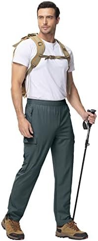 TBMPOY Men's Lightweight Hiking Travel Pants Cargo Pockets Quick Dry Stretch Wat... - Image 8