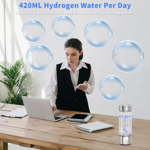 Hydrogen Water Bottle Portable Hydrogen Water Ionizer Machine USB Rechargeable H... - Image 9
