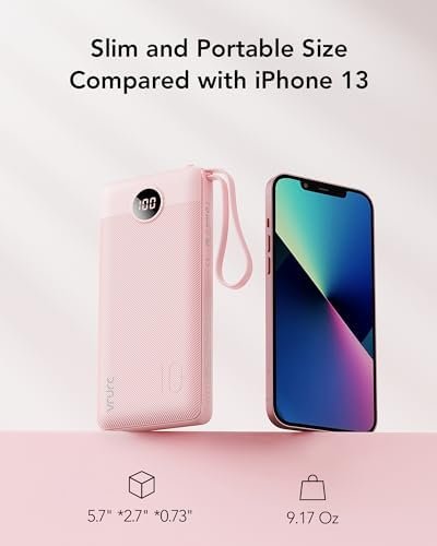 VRURC Portable Charger 10000mAh, Slim LED Display Power Bank, 5 Output 2 Input C... - Image 6