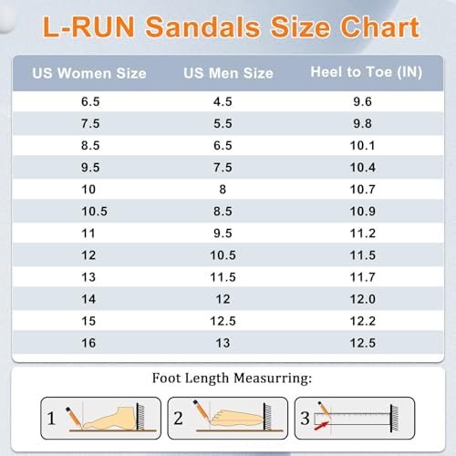 L-RUN Flat Sandals Barefoot Platform Shoes Athletic Sports Sandals Walking Shoes... - Image 3