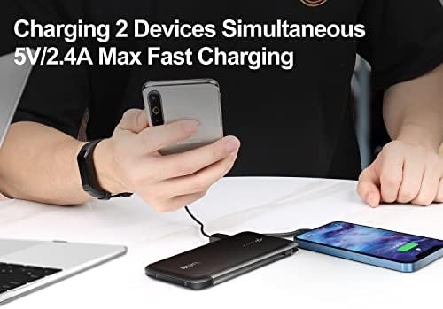 Luxtude 10000mAh Portable Charger for iPhone Built-in Lightning Cable, Mfi Apple... - Image 5