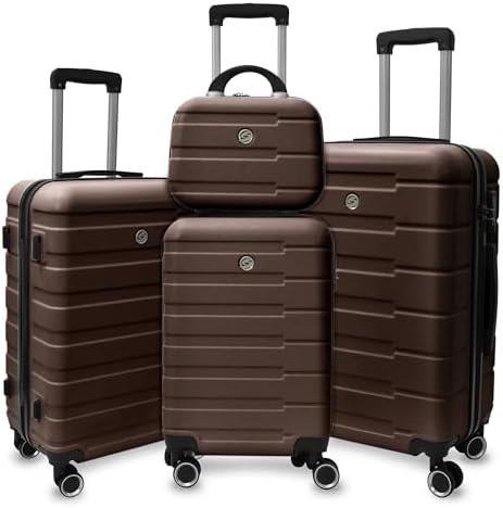 HOUAGI Luggage 4 Piece Sets,Luggage Set with Spinner Wheels and TSA Lock,Carry o... - Image 2