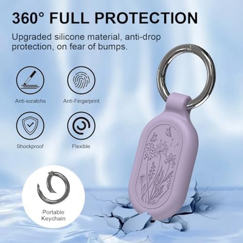 2 Pack for Samsung Galaxy SmartTag2 Case, Flower Engraved Silicone Case for Gala... - Image 3