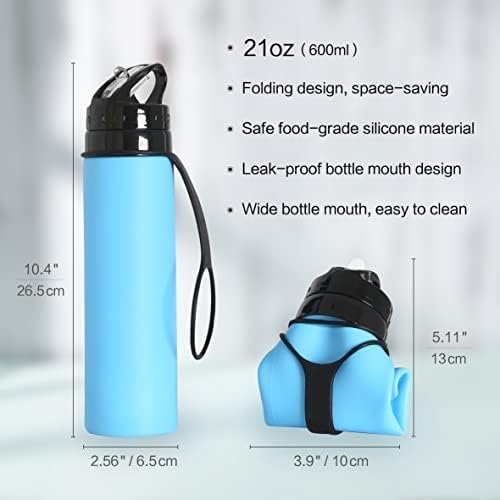 Collapse Water Bottles for Travel - Water Bottle BPA Free Leak Proof Water Reusa... - Image 5