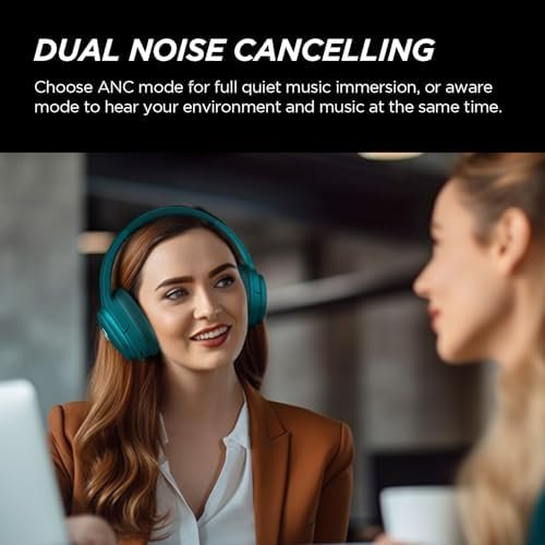 Hybrid Active Noise Cancelling Headphones Wireless Bluetooth Headphones Over Ear... - Image 4