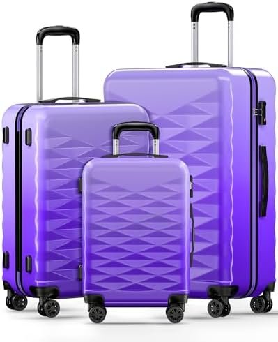 Suitour Luggage Set of 3,Hard Case Lightweight Luggage Sets with Spinner Wheels ... - Image 2