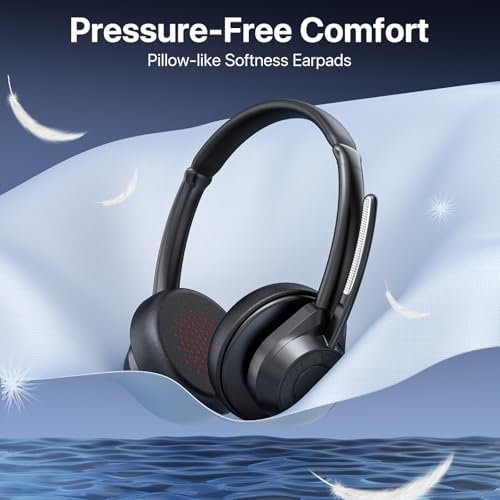 Wireless Bluetooth Headset with Noise Canceling Microphone, 2024 Bluetooth V5.4 ... - Image 9