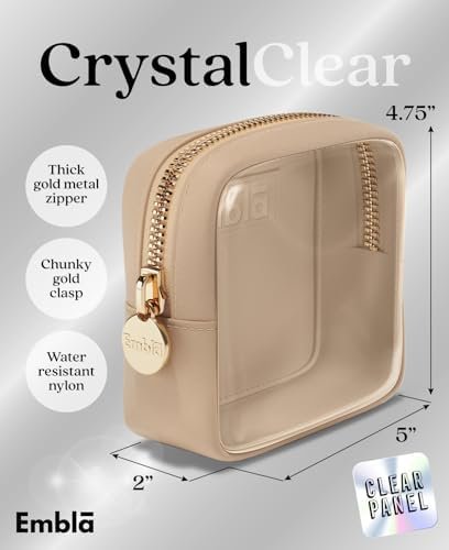 Embla Clear Cosmetic Bag Makeup Bag, Clear Zipper Pouch Cosmetics Bags Cute Wome... - Image 3