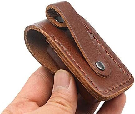 Pu Leather Hiking Pouch Belt Knife Sheath Snap Fastener Hunt Holder Pocket for T... - Image 9