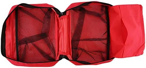 Red First Aid Kit Bag Empty, Empty Travel First Aid Bag Storage Compact Survival... - Image 3