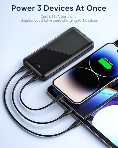 Feeke Portable-Charger-Power-Bank - 2 Pack 15000mAh Dual USB Power Bank Output 5... - Image 4